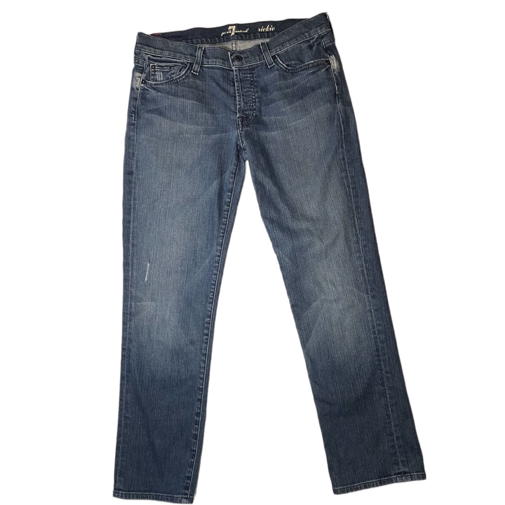 7 for all Mankind Vickie Ankle Jeans Medium Wash Sz 27